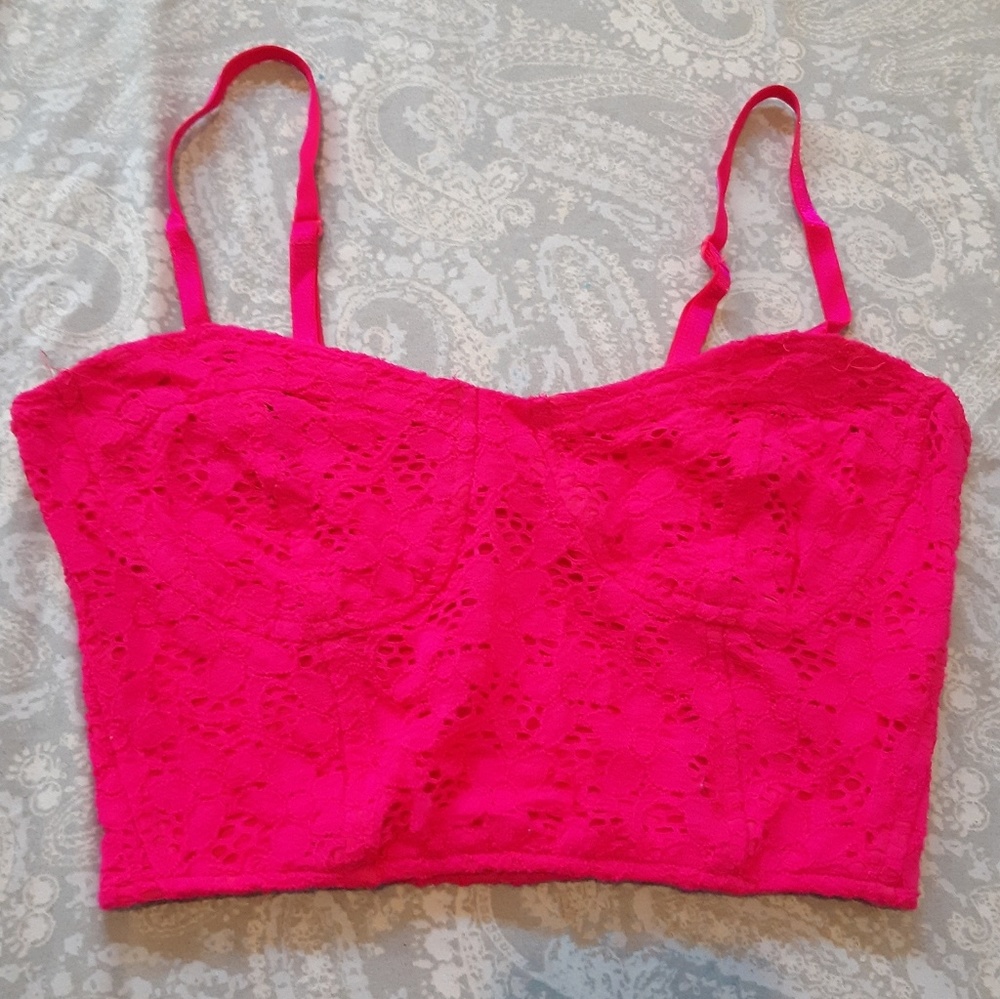 Neon Pink Crop Top
